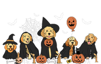 Ghost And Witch Goldendoodle Halloween Doodle Dog Lover T-Shirt