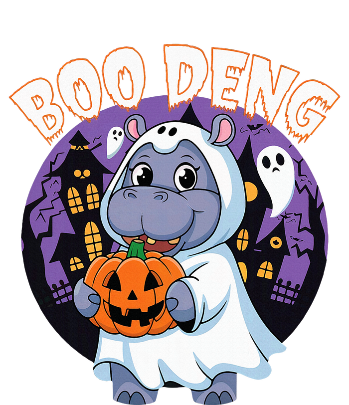 Moo Deng Baby Hippo Boo Deng Long For Halloween Ladies Long Sleeve Shirt