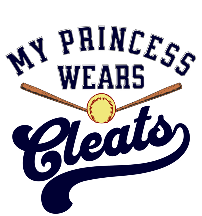 My Princess Wears Cleats Softball Mom Dad Parent Cute Gift Sweatshirt Cinch Pack Bag