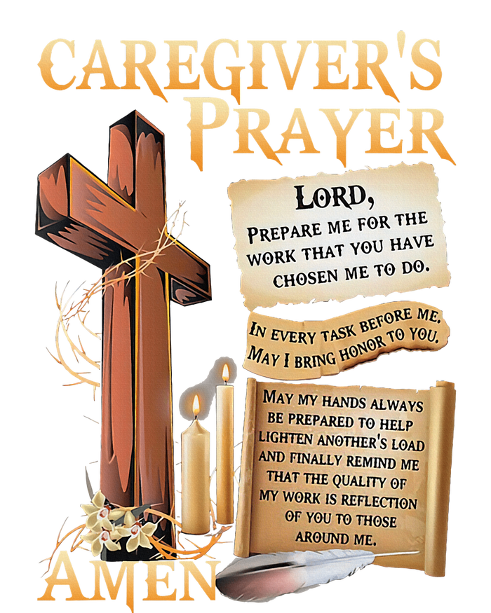 CaregiverS Prayer Christian Cross Faith Hope Love Jesus Sweatshirt Cinch Pack Bag