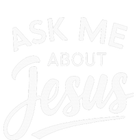 Ask Me About Jesus Religious Christian Women's Racerback Tank