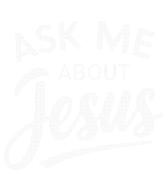 Ask Me About Jesus Religious Christian Women's Racerback Tank