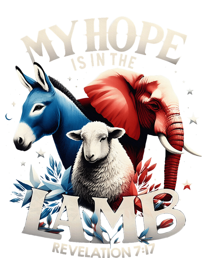 Christian Jesus God Elephant Donkey My Hope Is In The Lamb Ladies PosiCharge Competitor Racerback Tank