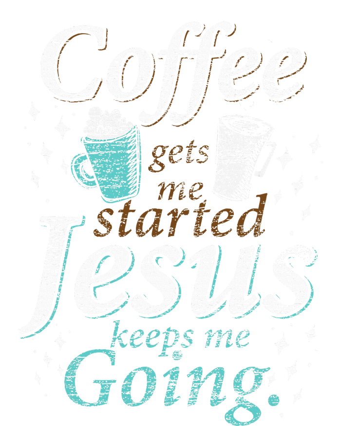 Coffee Morning Christian Gift Idea Jesus V-Neck T-Shirt