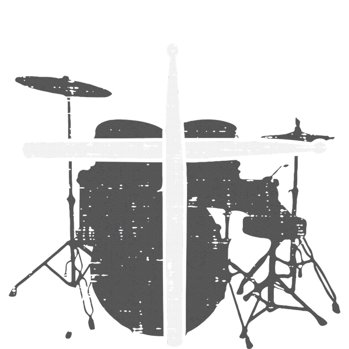 Drums Cross Drumstick Music Jesus Christian Band Women's Perfect Tri Rocker Tank