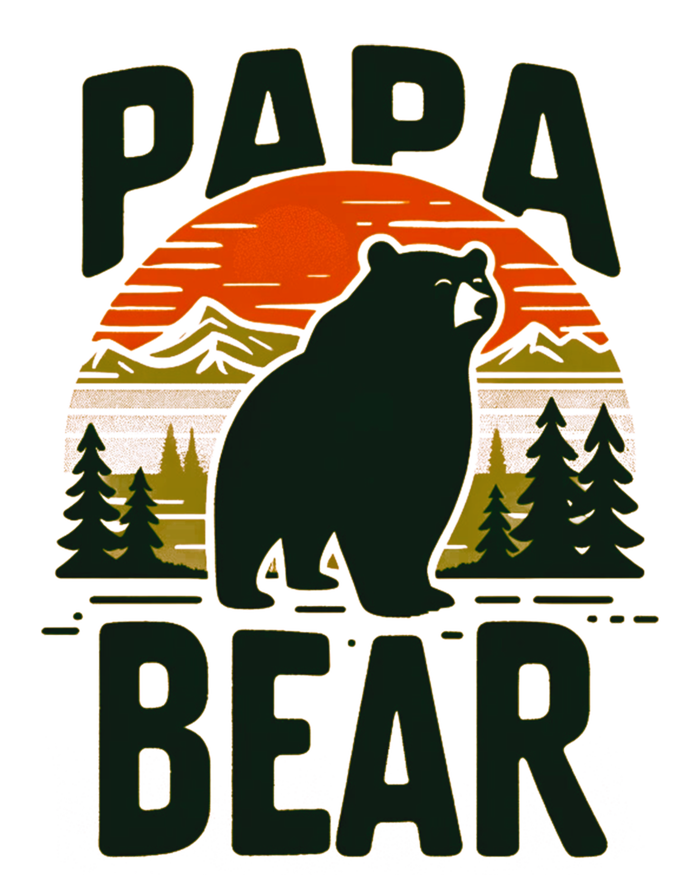 Papa Bear For Proud Dad Husband Uncle Grizzly Fathers Day Cool Gift T-Shirt