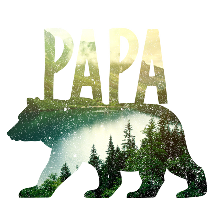 Papa Bear Forest Lake Mountain Scene Outdoors FatherS Day Gift T-Shirt