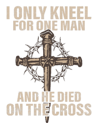 I Only Kneel For One Man An He Died On The Cross Jesus Pom Pom 12in Knit Beanie