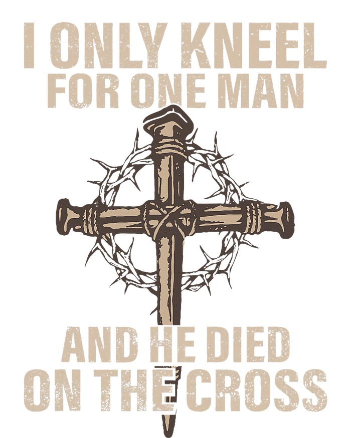 I Only Kneel For One Man An He Died On The Cross Jesus Pom Pom 12in Knit Beanie