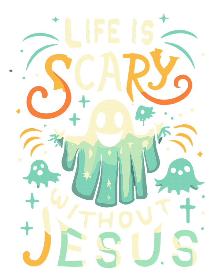 Life Is Scary Without Jesus Christian Halloween Funny T-Shirt