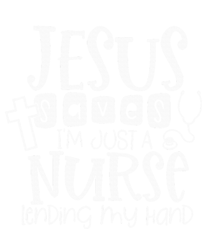 Jesus Saves IM Just A Nurse Lending My Hand Flexfit Unipanel Trucker Cap