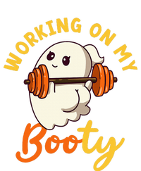 Working On My Booty Booty Funny Halloween Gym Ghost Pun Valucap Bio-Washed Visor