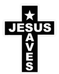 Jesus Saves Christian Faith Bible Cross Coaster