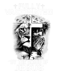 Lion Jesus Cross Fully Vaccinated By The Blood Of Jesus Short Acrylic Beanie