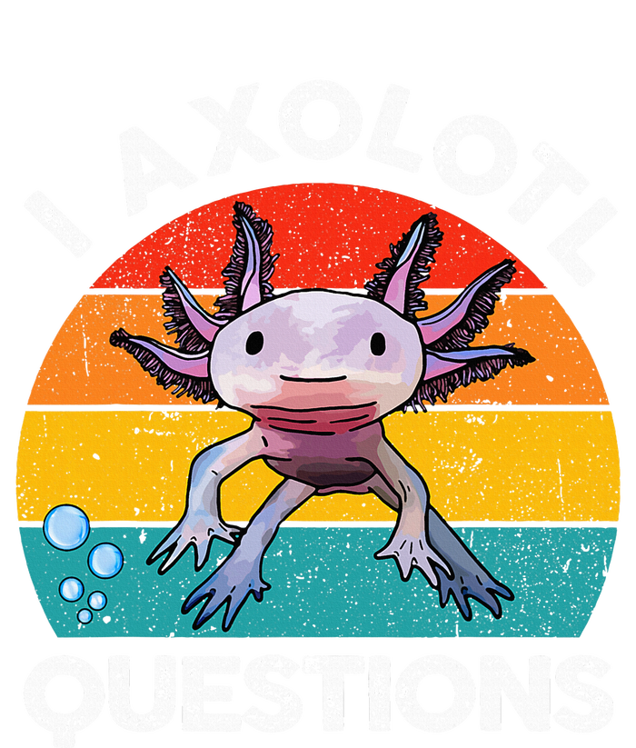 Axolotl I Axolotl Questions Retro Cute Axolotl Women's Racerback Cropped Tank