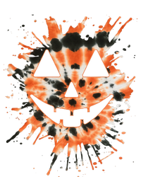 Orange Tie Dye Jack O Lantern Face Hippie Halloween Grommeted Golf Towel