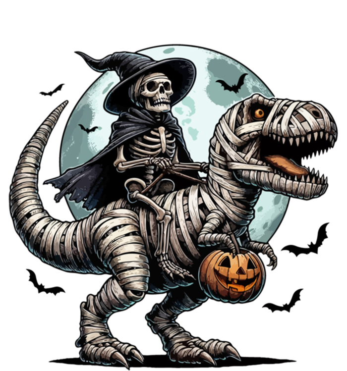 Skeleton Riding A Mummy Dinosaur Trex T-Shirt