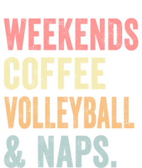 Vintage Weekends Coffee Volleyball And Naps Player Coach Dad Cute Gift Pom Pom 12in Knit Beanie