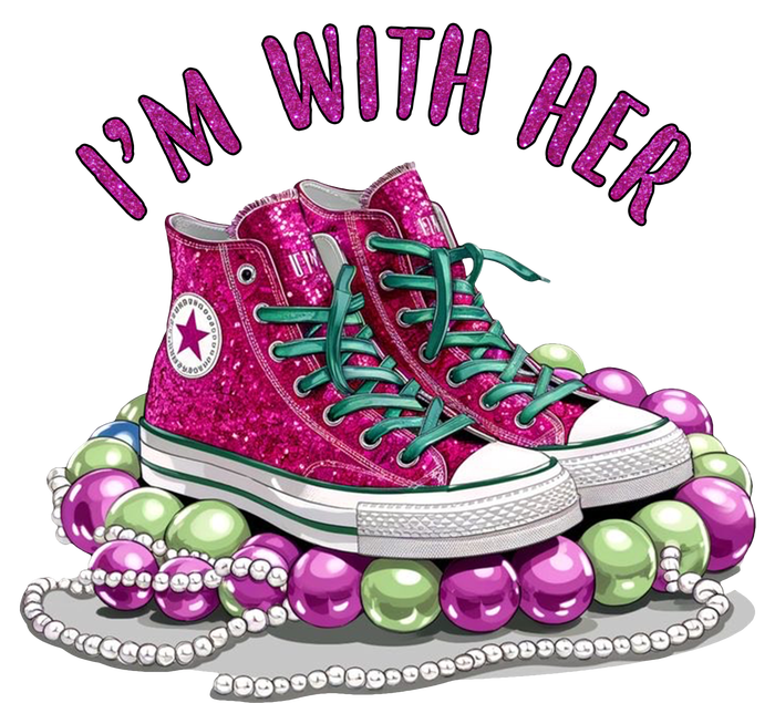 Im With Her Chucks And Pearls Kamala Harris Kids T-Shirt