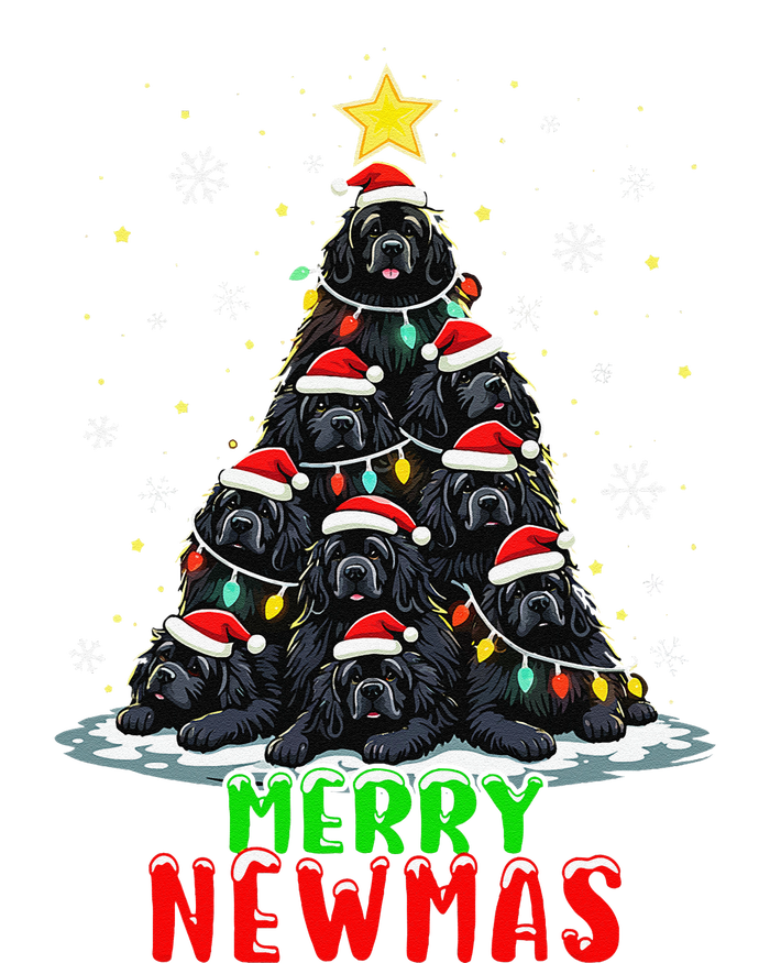 Merry Newmas Newfoundland Christmas Tree Dog Lovers Holiday T-Shirt