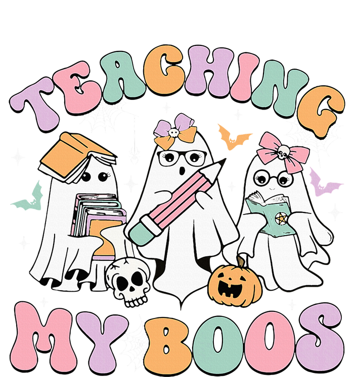 Teaching My Boos Cute Book Ghost Groovy Teacher Halloween T-Shirt