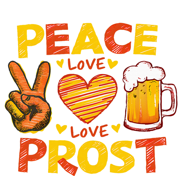 Cute Oktoberfest Costume Peace Love Prost Prost Oktoberfest Bumper Sticker