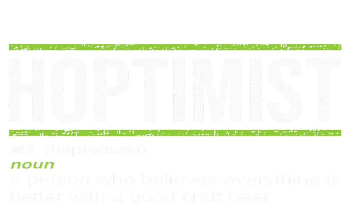 Hoptimist Definition Craft Beer Sweatshirt Cinch Pack Bag