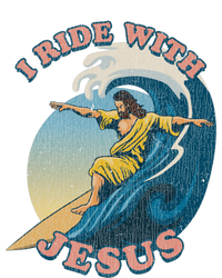 Vintage I Ride With Jesus Surfing Jesus T-Shirt