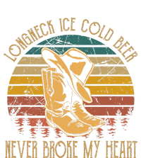 Long Neck Ice Cold Beer Never Broke My Heart Cowboy Boot Hat T-Shirt