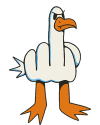 Middle Finger Seagull T-Shirt