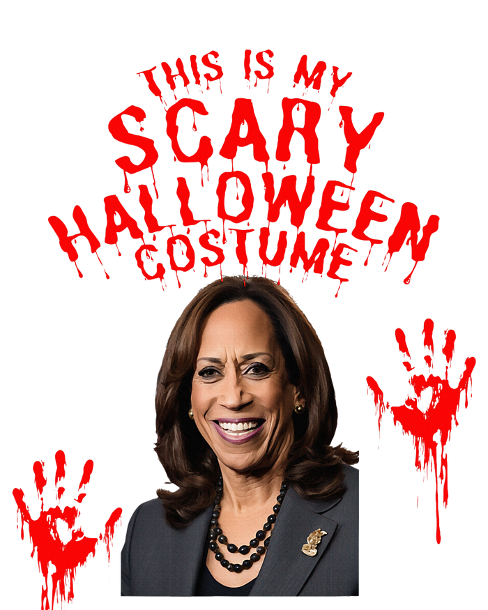 Kamala Harris Scary Halloween Gag President Costume Kids T-Shirt