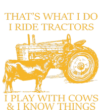 ThatS What I Do I Ride Tractors I Play With Cows And I Know Tie Dye Hoodie