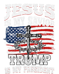 Jesus Is My Savior Trump Is My President American Flag T-Shirt