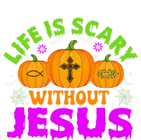 Christian Halloween Life Is Scary Without Jesus Fall Autumn The Baniff Cuffed Pom Beanie