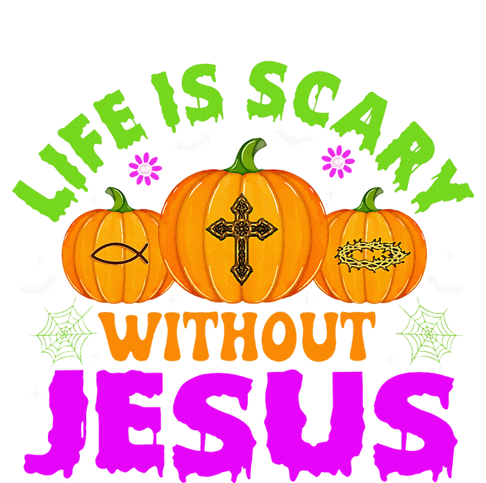 Christian Halloween Life Is Scary Without Jesus Fall Autumn The Baniff Cuffed Pom Beanie