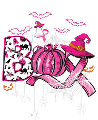 Boo Halloween Pumpkin Ribbon Witch Breast Cancer Coaster