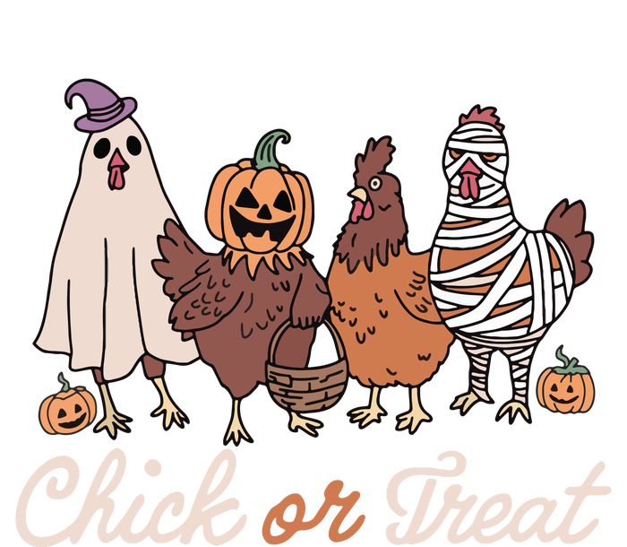 Chick Or Treat Halloween Witch Spooky Chicken Full Zip Hoodie