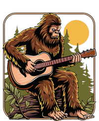 Bigfoot Sasquatch Playing Acoustic Guitar Guitarist Women's Racerback Tank