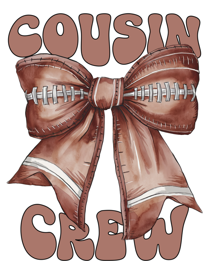 Coquette Bow Football Pumpkin Squad Thanksgiving Cousin Crew Gift Tall Long Sleeve T-Shirt