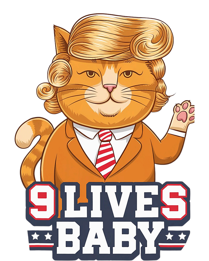 9 Lives Baby Trump Cat Funny Political Humor Design Wool Snapback Cap