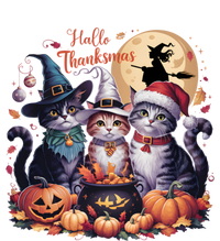 Cat Halloween Christmas Happy Hallothanksmas Thanksgiving Gift T-Shirt