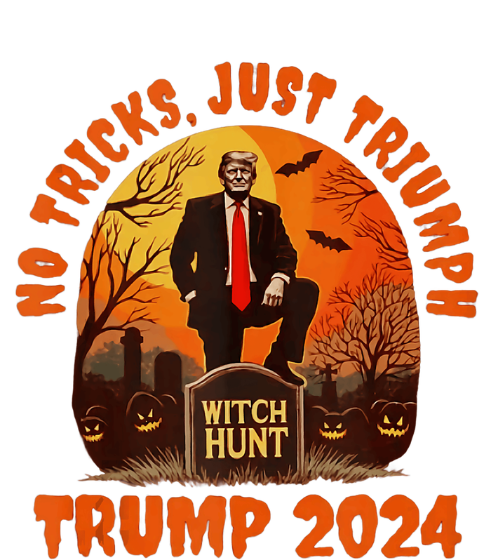 No Tricks Just Triumph Trump 2024 Halloween Witch Hunt Design T-Shirt