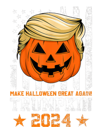 Trumpkin 2024 Make Halloween Great Again American Flag Design Pom Pom 12in Knit Beanie