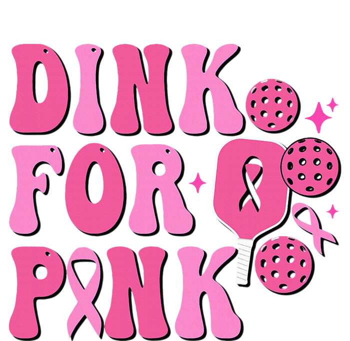 Dink For P.I.N.K Breast Cancer Awareness Pickleball Ribbon Coaster