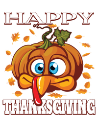 Cute Happy Thanksgiving Pumpkin Turkey Face Gift T-Shirt