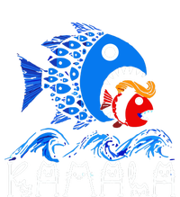 Blue Wave Big Fish Eats Small Fish Kamala T-Shirt