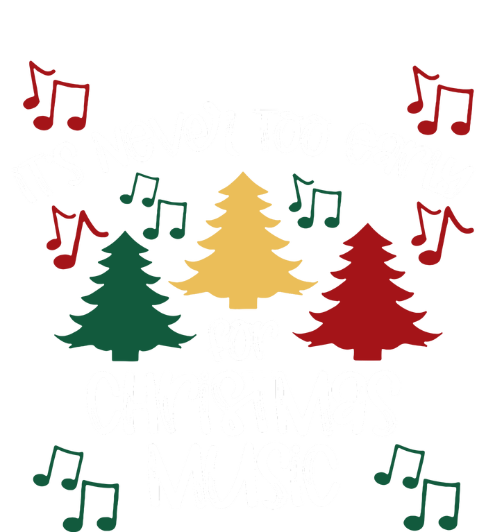 ItS Never Too Early For Christmas Music Teacher Kids Long Sleeve Shirt