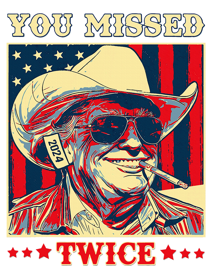 Western Trump Cow You Missed Twice T-Shirt