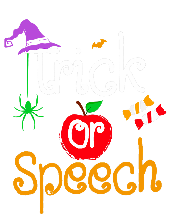 Tricks Or Speech Languages Teacher Halloween Costume Bella+Canvas Jersey Crop Tee