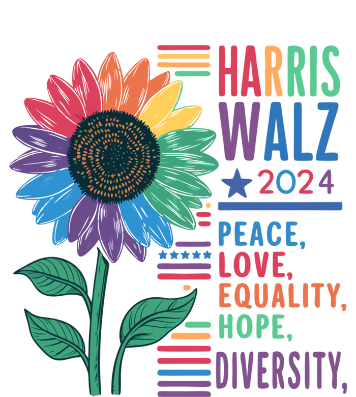 Harris Walz Election 2024 Peace Love Equality Hope Diversity Gift Hoodie